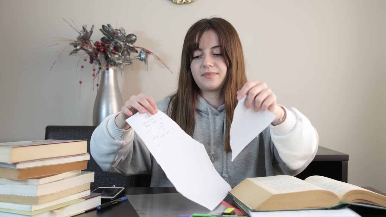 chica descansando para estudiar