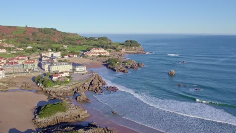 aerial view on the coastline and beach in spain