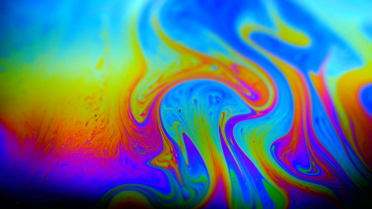 colores en movimiento, efecto líquido, burbujas de jabón