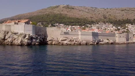 aerial: dubrovnik fort in croatia