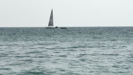 yacht sailing in the sea