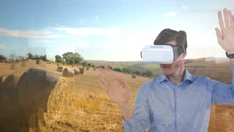 Mann-Benutzt-VR-Video