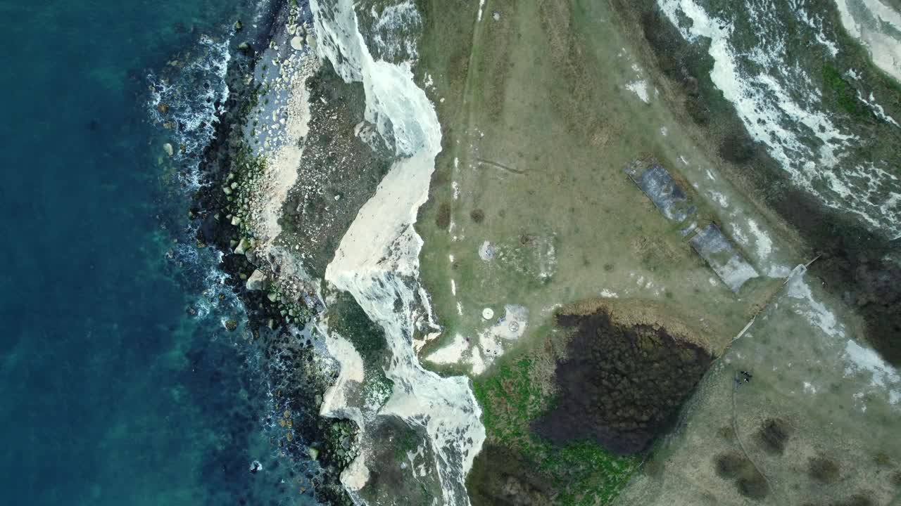 Aerial View of Cliffs and Coastline