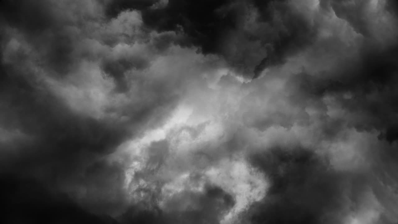 4k 뇌우, 심한 번개 폭풍 암운 및 번개