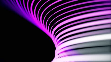 líneas abstractas púrpuras y rosas sobre un fondo negro