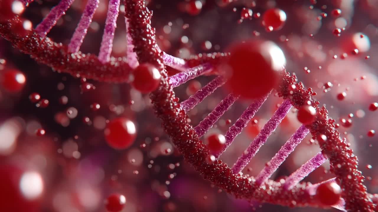 Exploring the Intrinsic Beauty of DNA: A Close-Up Journey Through Colorful Genetic Structures and Molecular Dynamics in a Vivid Visual Representation