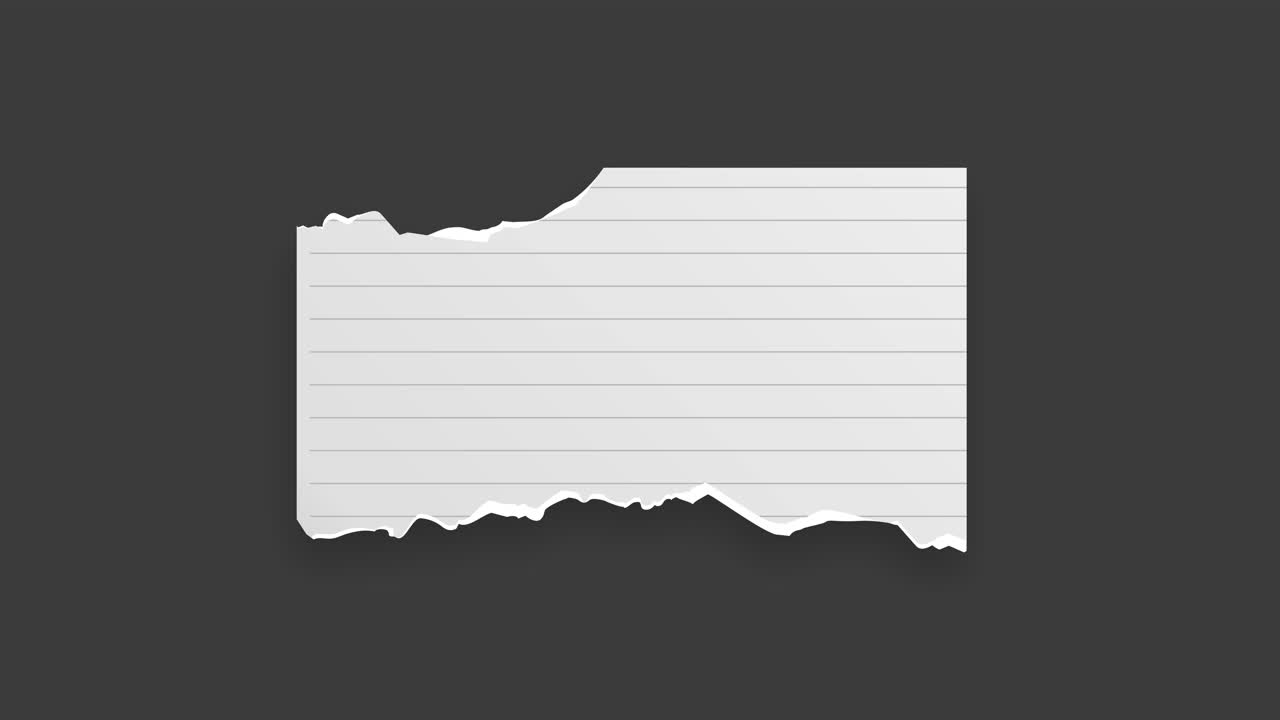 Torn Lined Paper on Dark Background