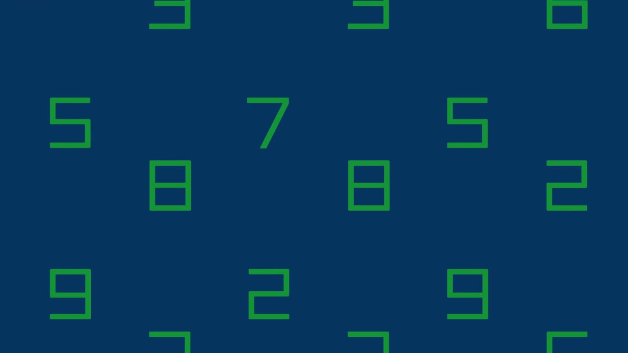 Background Animation Of Digital Numbers