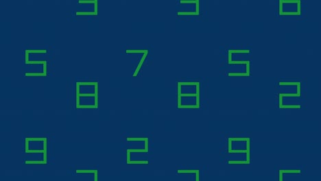animación de fondo de los números digitales