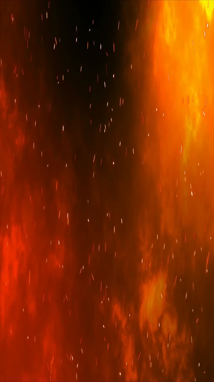Sfondo dinamico di fuoco e fumo con braci incandescenti