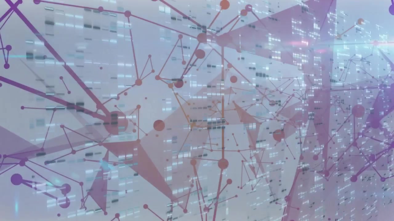 Network panel filling frame panning right nodes shifting light streak sweeping left revealing links