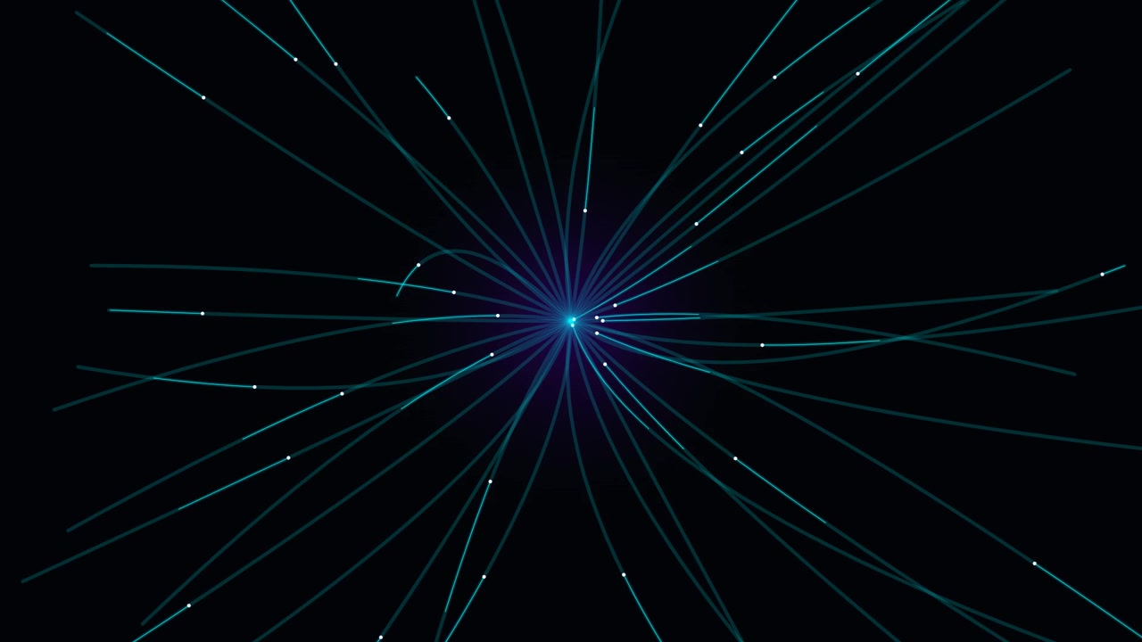 Abstract Digital Network Connection Lines Radiating From Center