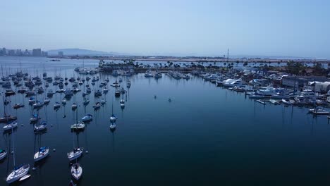 bird's eye view of san diego bay early morning