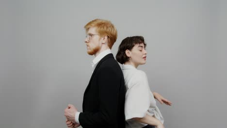 couple posing in studio