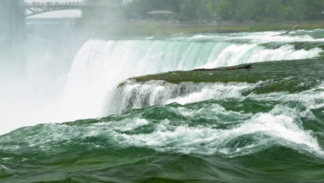 cierre de las cascadas en las cataratas del niágara en nueva york