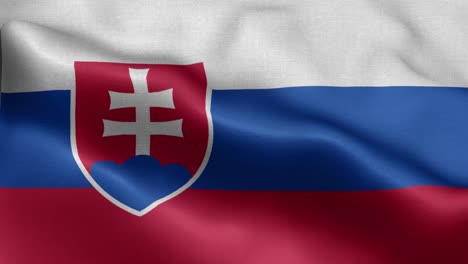 waving loop 4k national flag of slovakia
