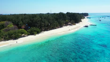 hulhumale island, thailand - beautiful tourist destination with glorious trees and clear blue sky above - aerial shot