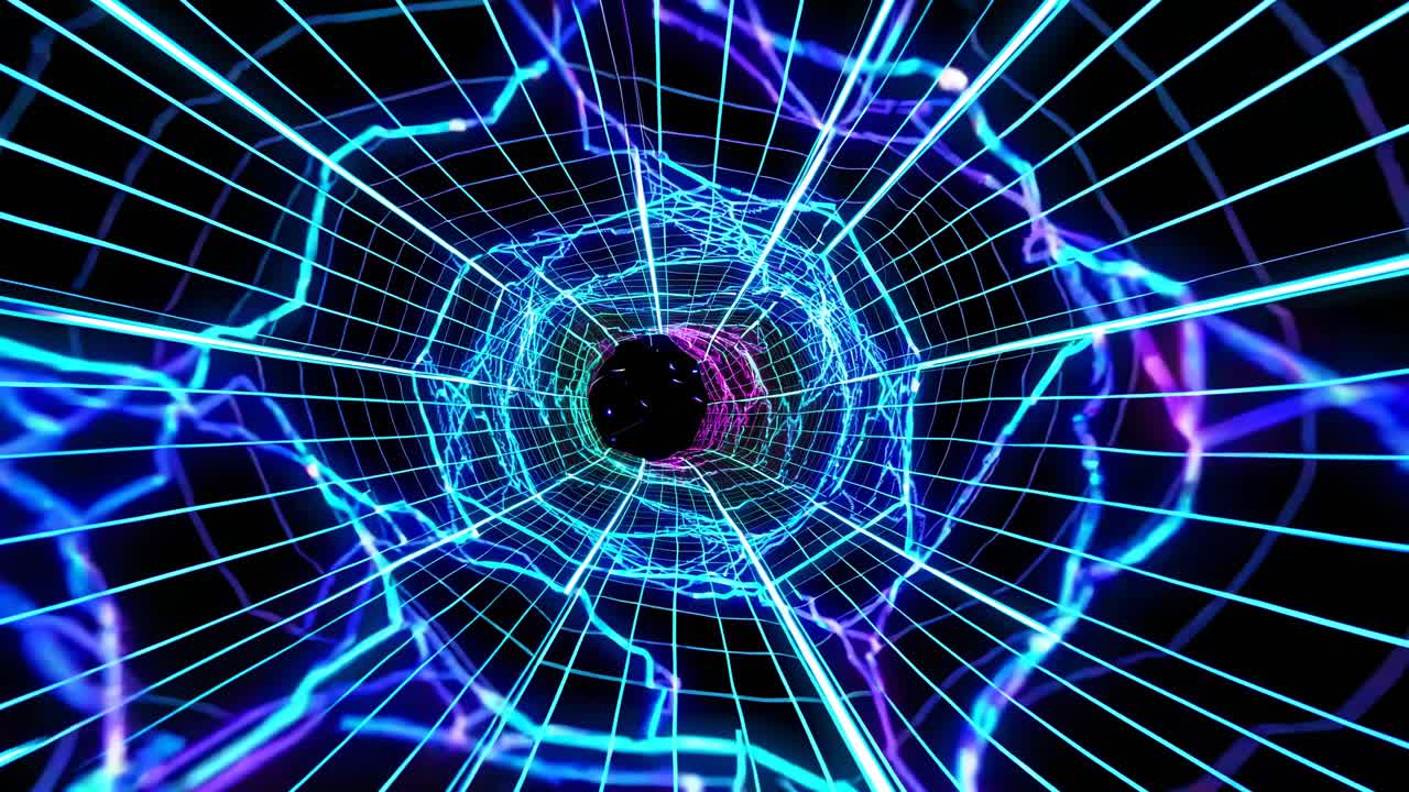 túnel de red de neón