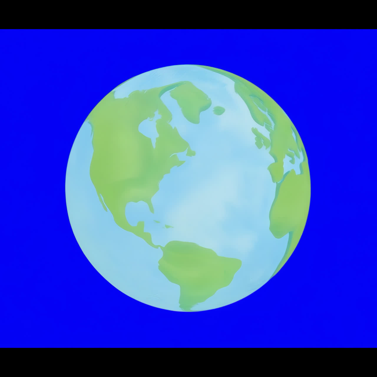 Colorful Earth illustration design animation isolated asset, transparent 4K video, alpha channel