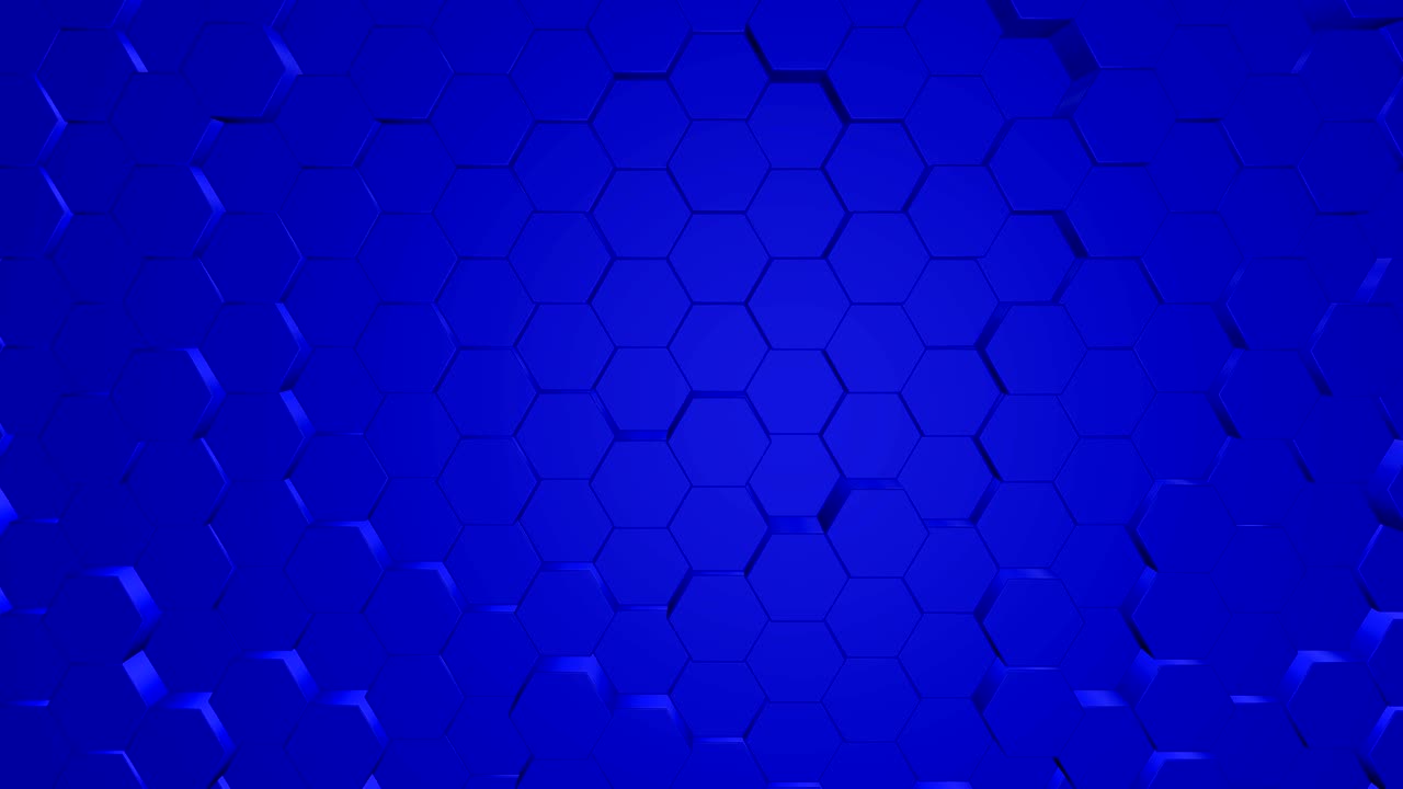 el fondo de los hexágonos azules.