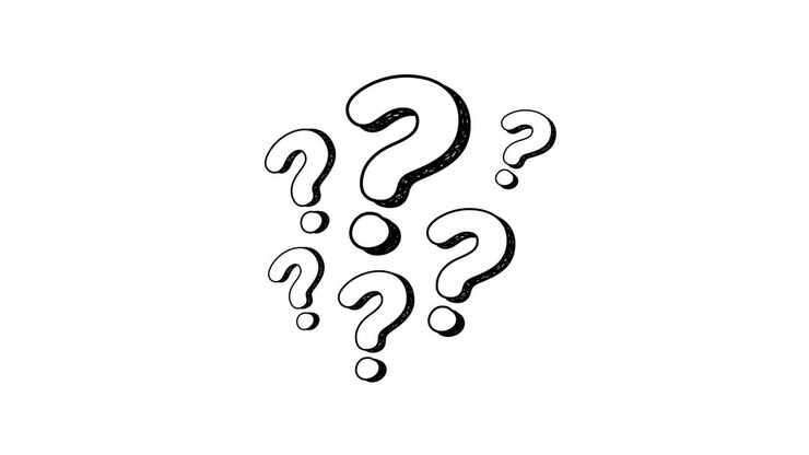Animated Hand-Drawn Question Marks Appearing and Disappearing