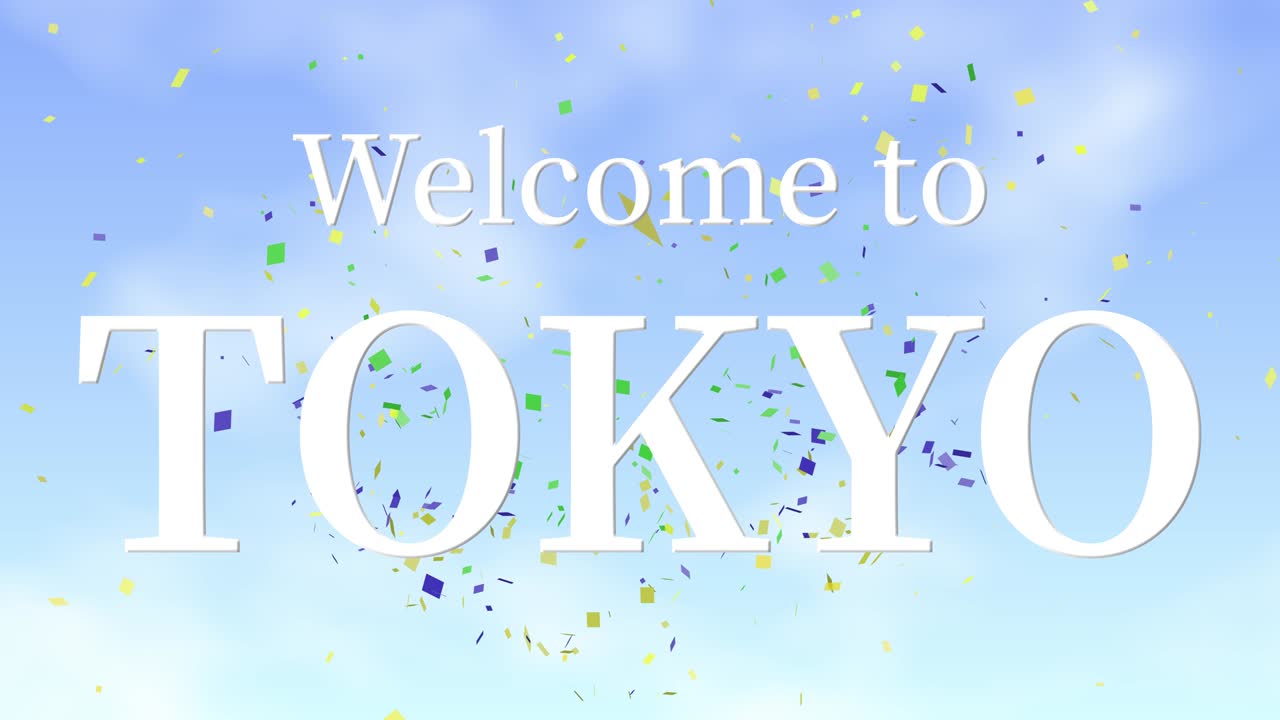 도쿄에 오신 것을 환영합니다: 메시지, 텍스트, 애니메이션, 모션 그래픽