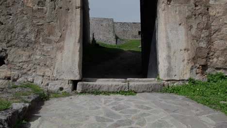 entering the fortress jajce in bosnia and herzegovina