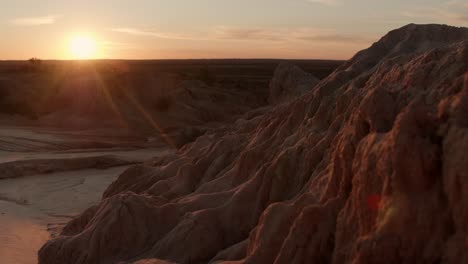 ancient dried sand river beds in mungo, australia