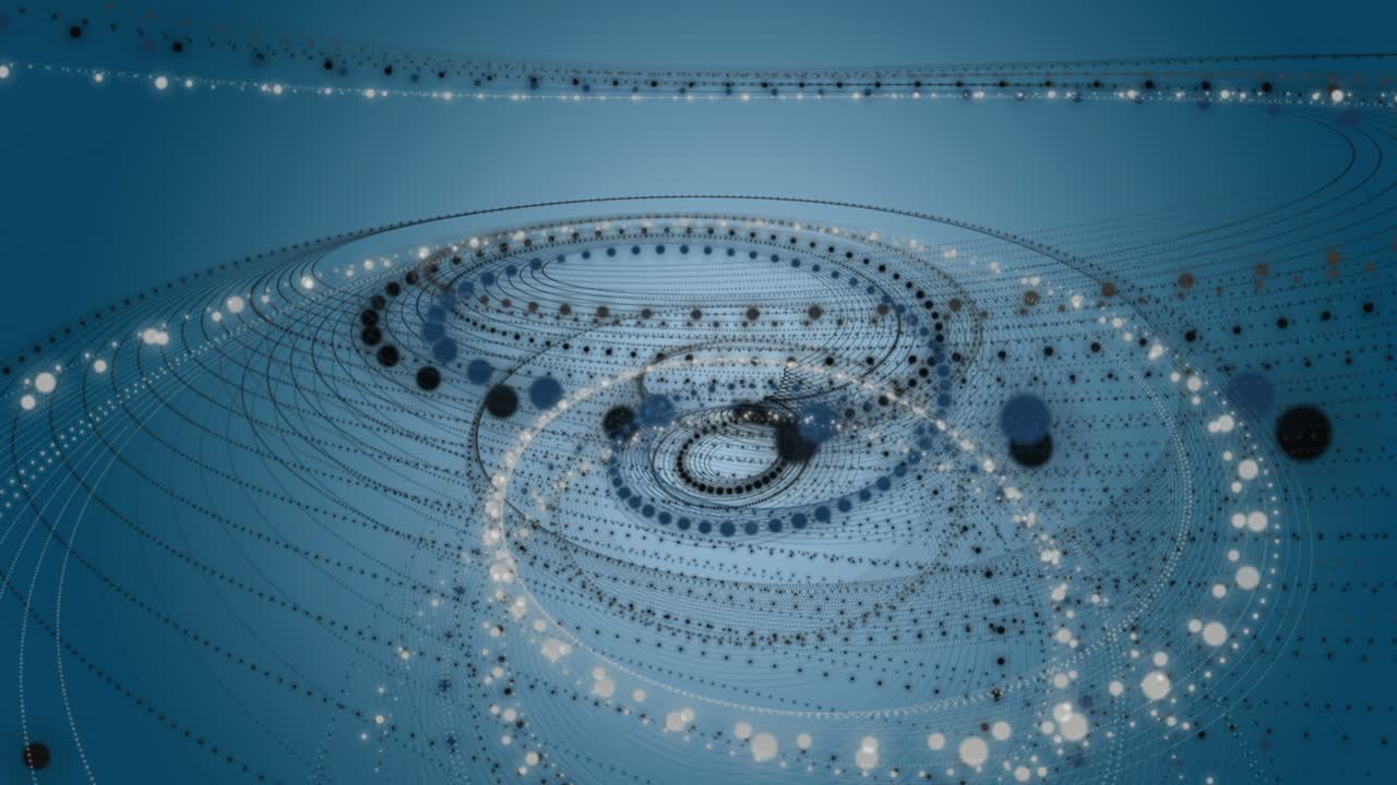 animación fantástica con objeto de rayas de partículas en cámara lenta, 4096x2304 bucle 4k