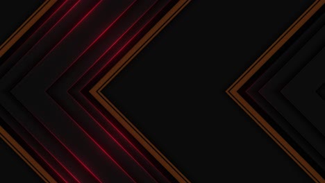 abstract dark background with red neon arrow shapes