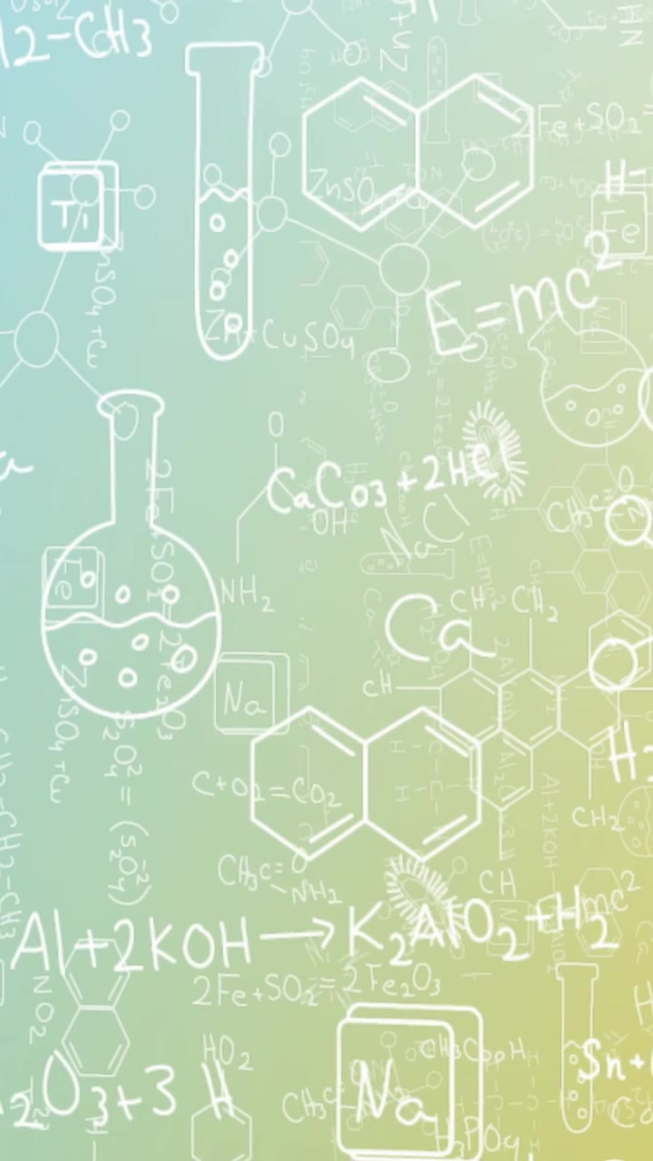 Animation of science concept icons and mathematical equations against gradient background