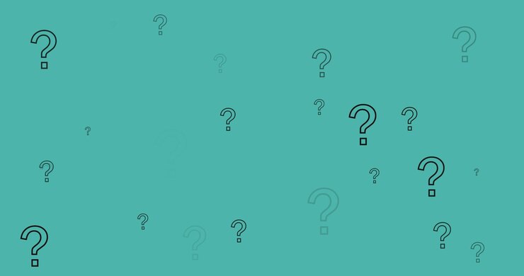 Animation of question marks on green background