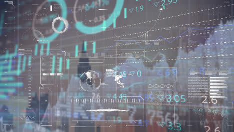 Animación-De-La-Interfaz-Con-Procesamiento-De-Datos-Estadísticos-Y-Bursátiles-Frente-Al-Paisaje-Urbano.