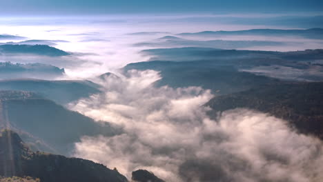 foggy mountains landscape