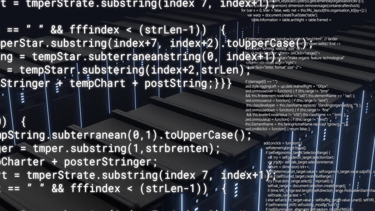 암흑 컴퓨터 서버 에서 텍스트 데이터 파일을 처리하는 애니메이션