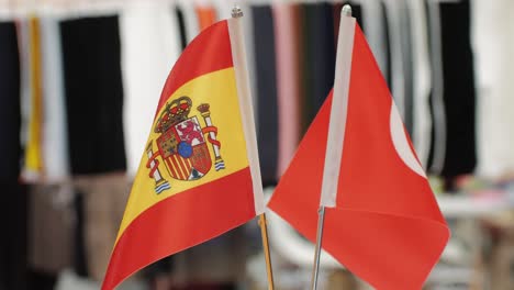 spanish and turkish flags together
