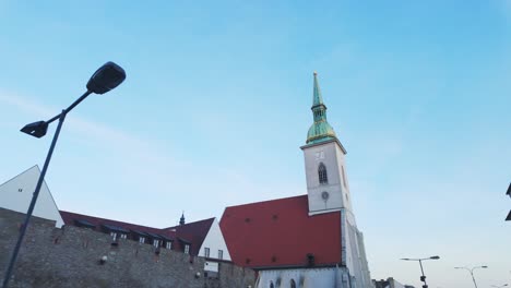 St-Martin's-Cathedral-in-Bratislava,-Slovakia-on-Sunny-Summer-Day