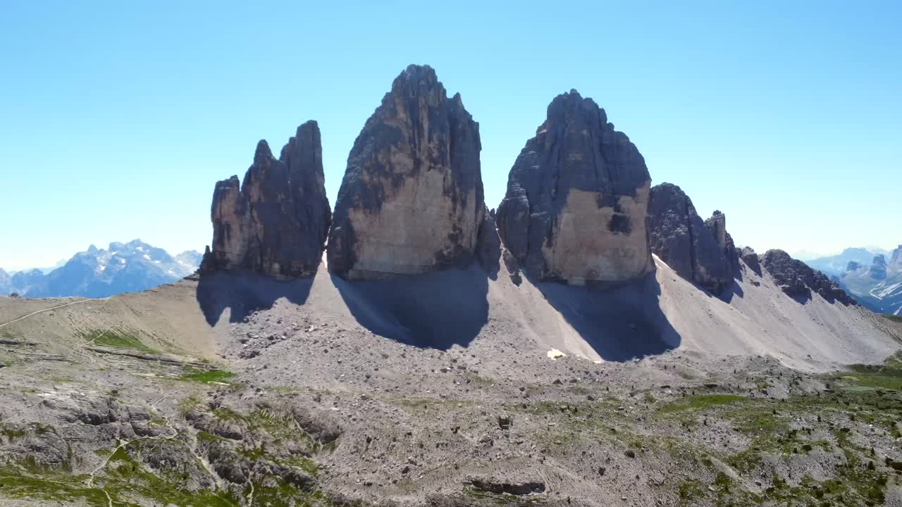 Tre Cime di Lavaredo vandresti om sommeren, Dolomitterne, Italien