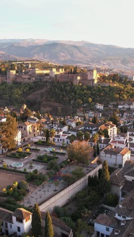 famous alhambra citadel and palace and the plaza nueva de granada