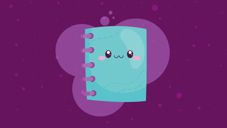 notebook school supply kawaii animation