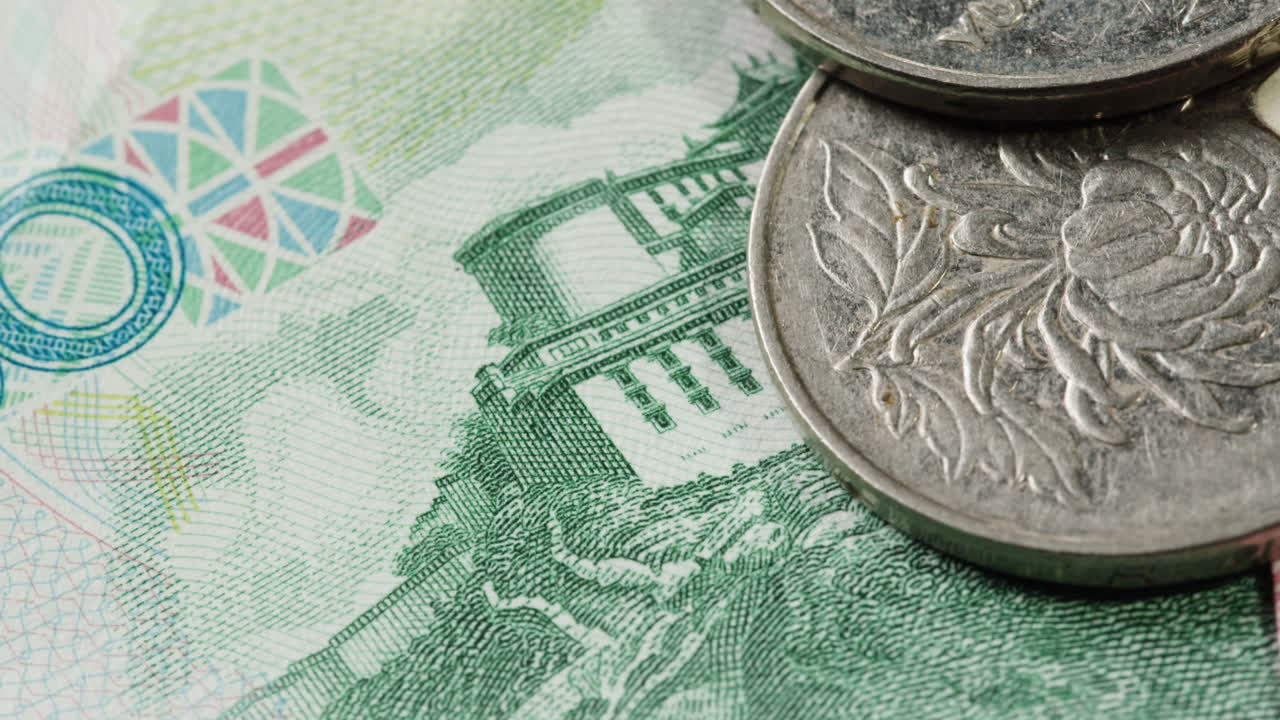 Chinese Currency with Coins