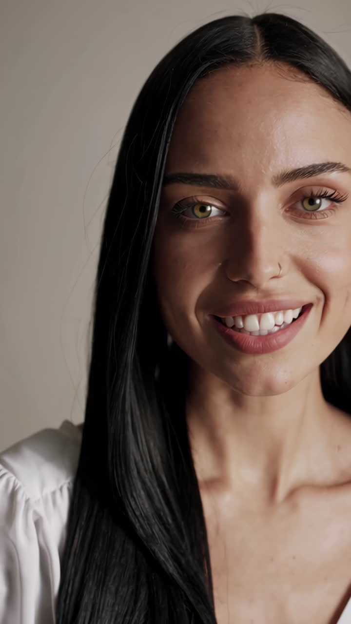 retrato de una mujer sonriente