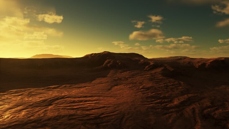 Beautiful sand dunes in the Sahara desert at sunset