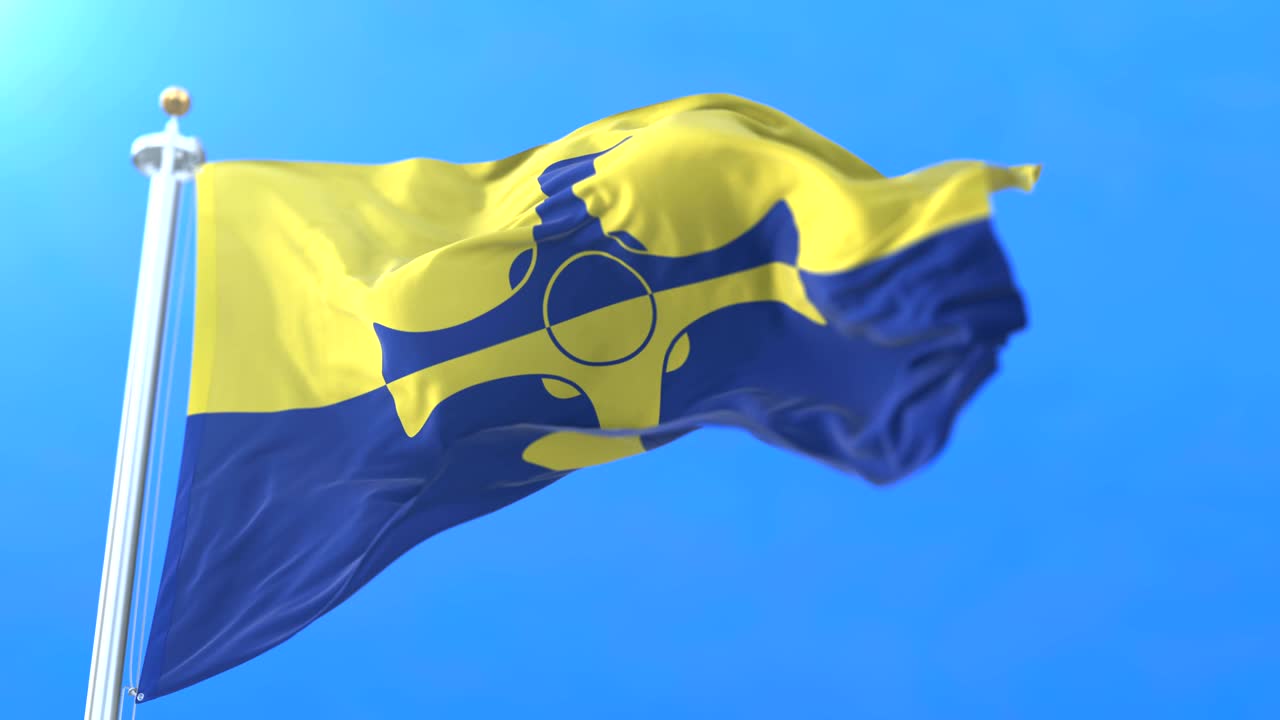 bandera de la ciudad del condado de durham en el noreste de inglaterra.