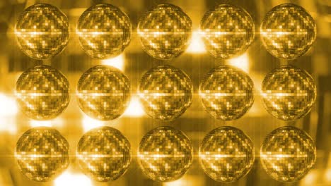 4k golden disco balls. looped background