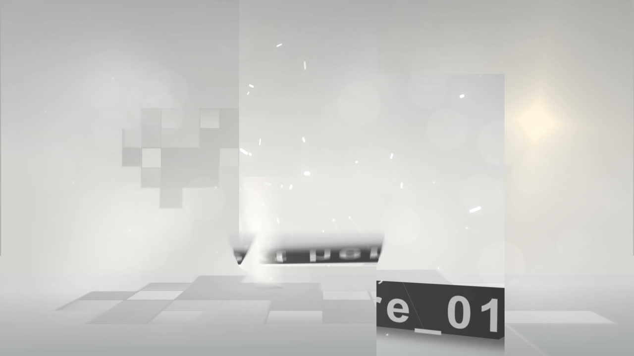 Animation of screen in chorma key with text space