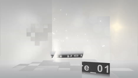 animation of screen in chorma key with text space