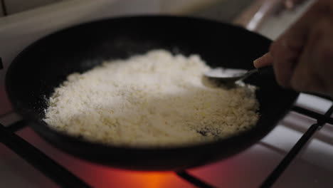 home cooked mbeju in paraguay, authentic south american food preparation