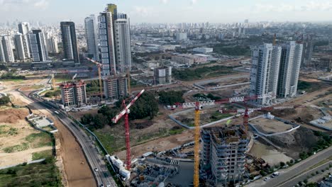 Stadtentwicklung-–-Stadt-Bat-Yamisrael-–-Aus-Der-Vogelperspektive-–-Drohnen-4k-Video