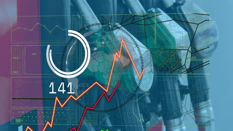 animación de la gasolinera sobre el procesamiento de datos
